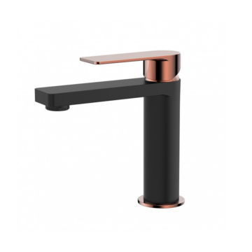 Copen Nook Baterija za lavabo mat crna / rose gold