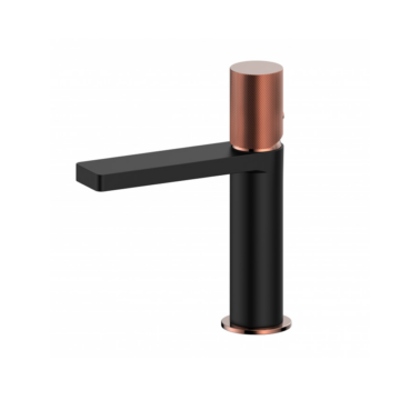 Copen Nook Grip baterija za lavabo mat crna / rose gold