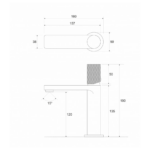 Copen Nook Grip baterija za lavabo tehnicki crtez