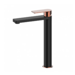 Copen Nook baterija za lavabo visoka mat crna / rose gold