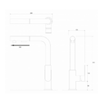 Copen Nook baterija za sudoperu tehnicki crtez