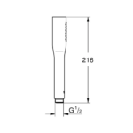 Grohe Euphoria Cosmopolitan tuš ručica tehnicki crtez