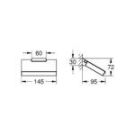 Grohe Selection Cube držač toalet papira tehnicki crtez