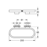 Grohe Selection prsten držač za peškire tehnicki crtez