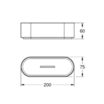 Grohe Selection tuš polica bez držača tehnicki crtez