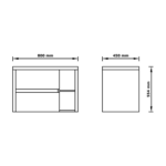 Rovas Palermo 80 dark – donji deo tehnicki crtez