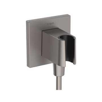 Hansgrohe Fixfit E priključak za tuš crevo sa držačem za tuš crna/hrom