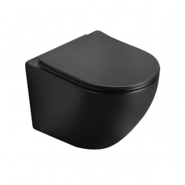 Victoria konzolna WC šolja rimless sa soft close daskom crna mat