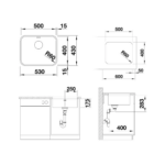 Blanco sudopera Supra 500-U tehnicki crtez