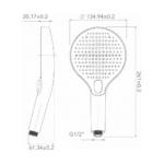 Copen tuš ručica 3 funkcije 135mm tehnicki crtez