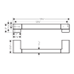 Hansgrohe AddStoris rukohvat - držač peškira tehnicki crtez