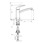 Hansgrohe Focus 160 slavina za sudoperu 3 cevi
