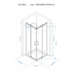 Tuš kabina EX-803 90x90