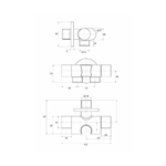 Copen ventil sa držačem za tuš i setom za ispiranje tehnicki crtez