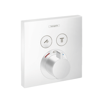 Hansgrohe ShowerSelect mešač termostatski za tuš kadu 2 funkcije bela mat