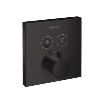 Hansgrohe ShowerSelect mešač termostatski za tuš kadu 2 funkcije crna mat