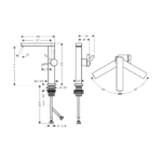 Hansgrohe Tecturis E slavina za lavabo 210 sa podsklopom CoolStart, EcoSmart+