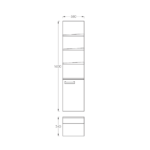 Ormarić Pino Art Neon tehnicki crtez