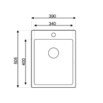 Metalac Ideal 340 jednodelna inox sudopera sa sifonom Ø90 tehnicki crtez Metalac Ideal 340 jednodelna inox sudopera sa sifonom Ø90 tehnicki crtez