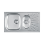 Metalac Luna Flex dvodelna sudopera sa pomoćnim koritom Ø90