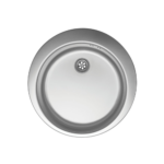 Metalac Venera 480E okrugla inox sudopera Ø60 asimetrican obod