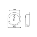Metalac Venera 480E okrugla inox sudopera Ø60 tehnicki crtez