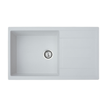 Metalac xAtos Mega granitna sudopera sa sifonom Ø90 Bela