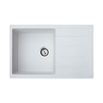 Metalac xAtos Plus granitna sudopera sa sifonom Ø90 Bela