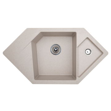 Metalac xDiamond granitna sudopera sa sifonom Ø90 Bež