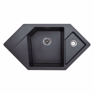 Metalac xDiamond granitna sudopera sa sifonom Ø90 Crna