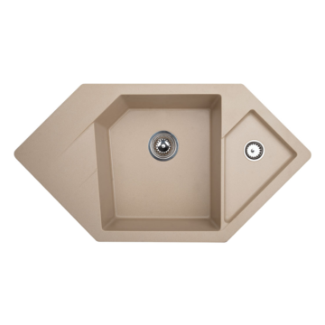 Metalac xDiamond granitna sudopera sa sifonom Ø90 Šampanj