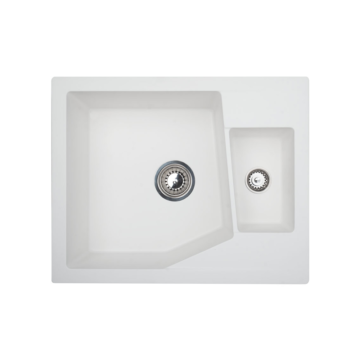 Metalac xLinea M 1.5D granitna sudopera sa sifonom Ø90 Bela