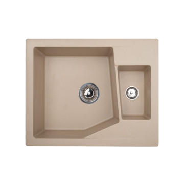 Metalac xLinea M 1.5D granitna sudopera sa sifonom Ø90 Šampanj