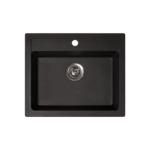 Metalac xQuadro 60 granitna sudopera Ø90 Crna