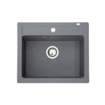 Metalac xQuadro 60 granitna sudopera Ø90 Grafitna