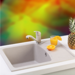 Metalac xQuadro M granitna sudopera sa sifonom Ø90 Šampanj