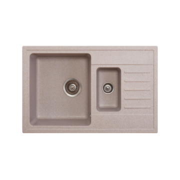 Metalac xQuadro Plus 1.5D granitna sudopera sa sifonom Ø90 Bež
