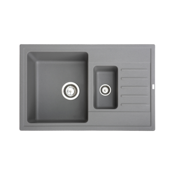 Metalac xQuadro Plus 1.5D granitna sudopera sa sifonom Ø90 Grafit