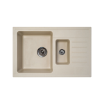 Metalac xQuadro Plus 1.5D granitna sudopera sa sifonom Ø90 Šampanj