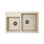 Metalac xQuadro Plus 2D granitna sudopera sa sifonom Ø90 Šampanj