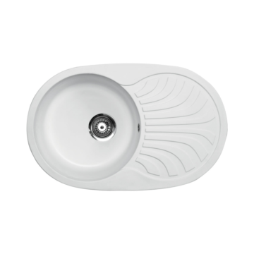 Metalac xVenera Plus granitna sudopera sa sifonom Ø90 Bela