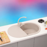 Metalac xVesta Plus granitna sudopera sa sifonom Ø90 Bež