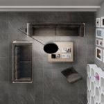 Piasentina Dark Grey Rett 30.4x61