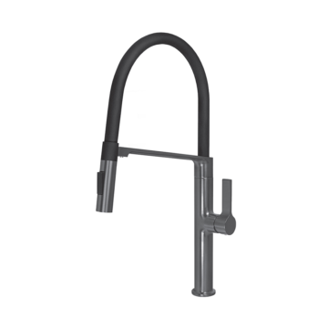 Rosan Xenon baterija za sudoperu sa izvlačnim tušem Gun Metal