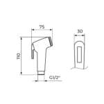 Rosan tuš ručica za ispirač tehnicki crtez
