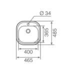 Teka Stylo 1B sudopera od nerđajućeg čelika