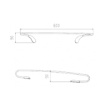 Copen Drop držač peškira 60cm tehnicki crtez