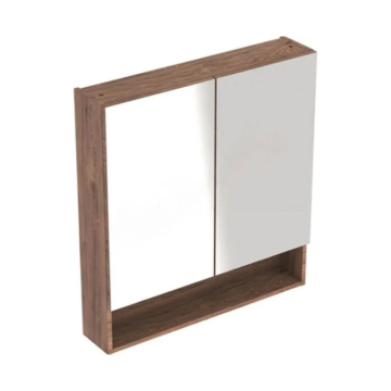 Geberit Selnova Square ormarić sa ogledalom, sa dvoje vrata orah 501.266.00.1
