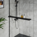 Kerasan polica za tuš kabinu Walk-in crna