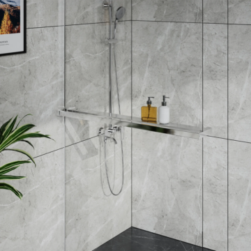 Kerasan polica za tuš kabinu Walk-in hrom